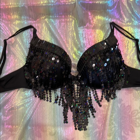 Sequin Embellished Black Bra - Picture 9 of 9